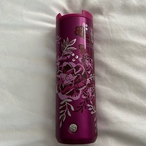 Limited Starbucks Insulated Tumbler 16 oz Pink Floral Design